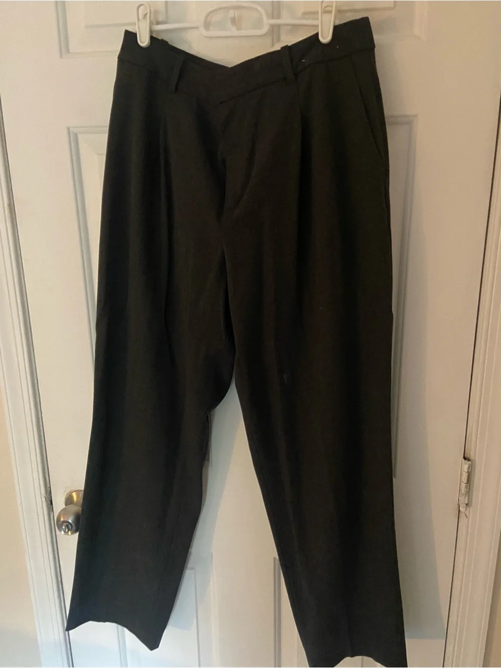 Women's Grey Dress Pants - Classic Pleated Trousers